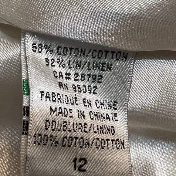 Katherine Barclay Navy Tweed Fringe Jacket Women's 12 Linen Blend Workwear - Picture 4 of 11